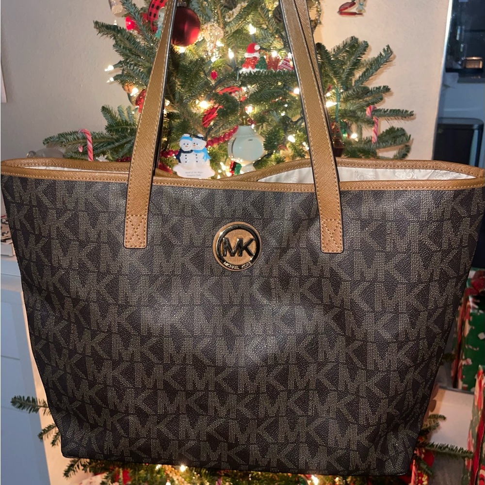 Michael Kors Signature Brown and Tan Tote